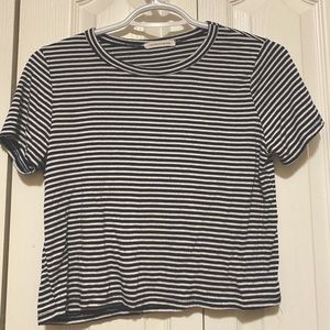 Girls striped navy blue top
